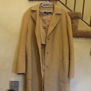 DKNY Wool Winter Peacoat Tan Large